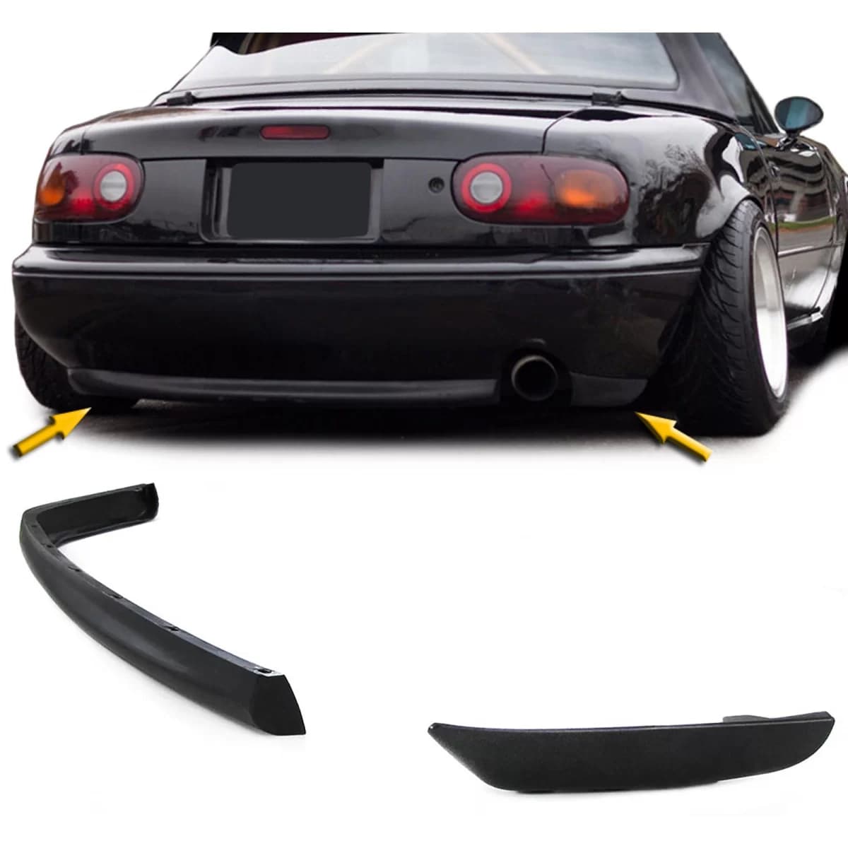 R Style rear spoiler lip diffuser lower for bumper for Mazda MX5 NA 89-98