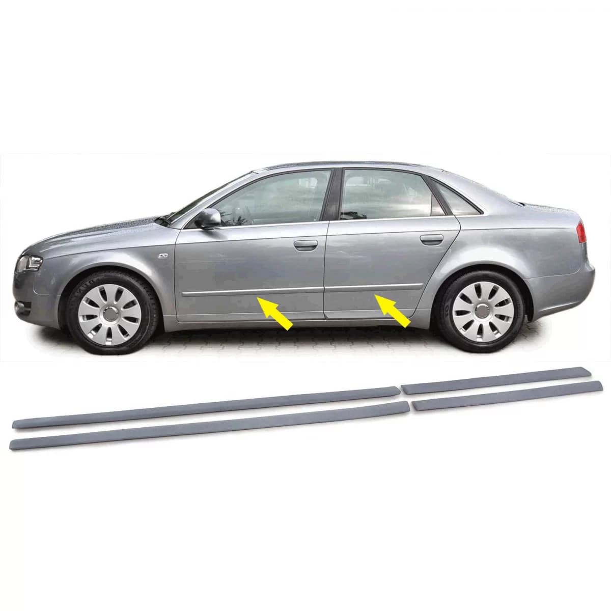 Bumper strips trim strips door strips set for Audi A4 B6 B7 8E 2000-2008