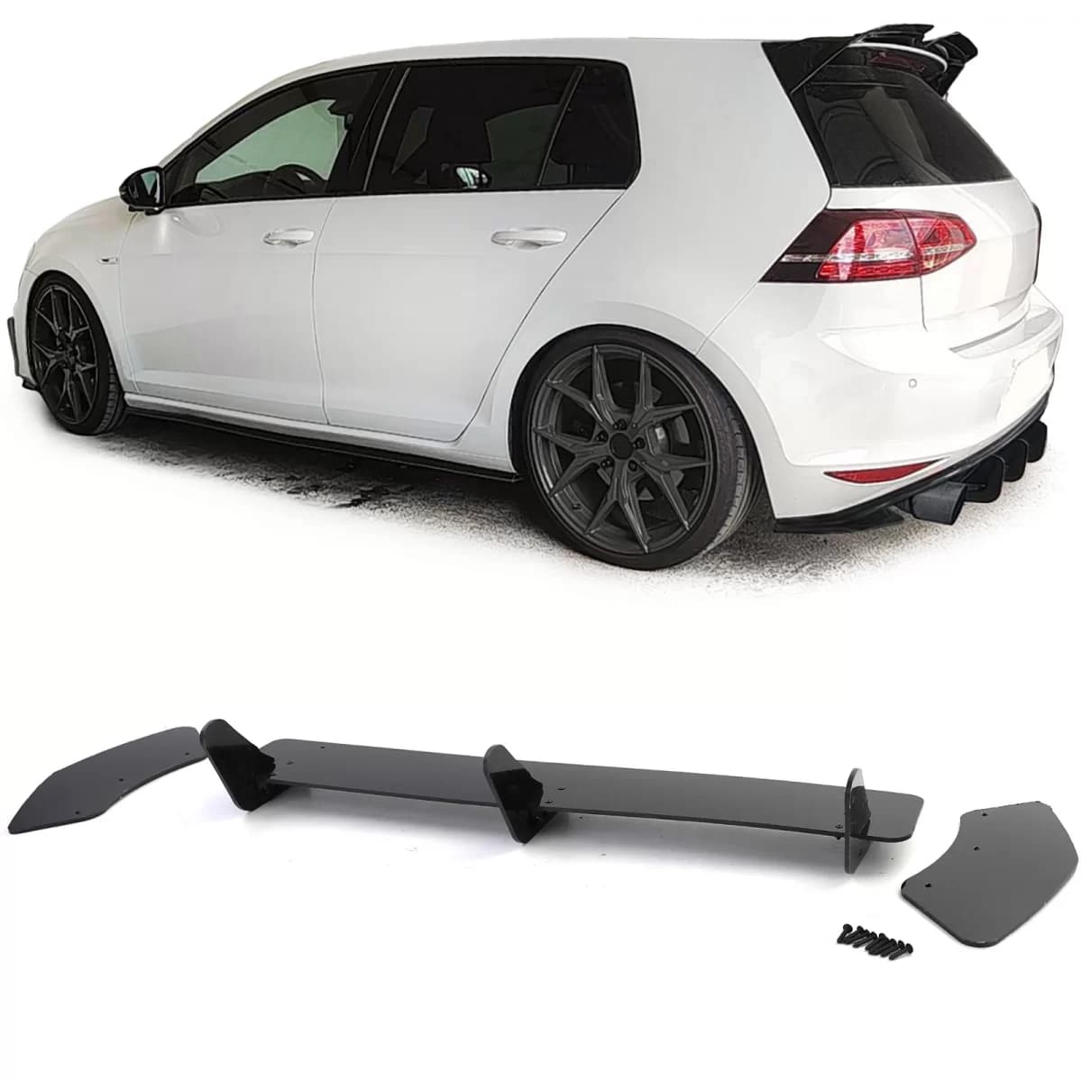 Rear diffuser splitter rear apron performance for VW Golf 7 GTI pre-facelift 12-17