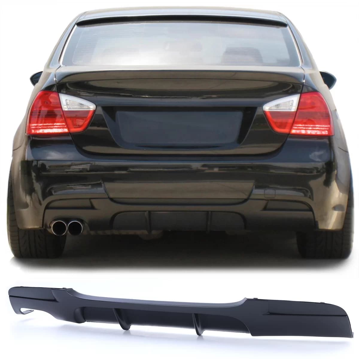 Performance rear diffuser matte fits BMW E90 E91 316 318 320 323 325 328 330