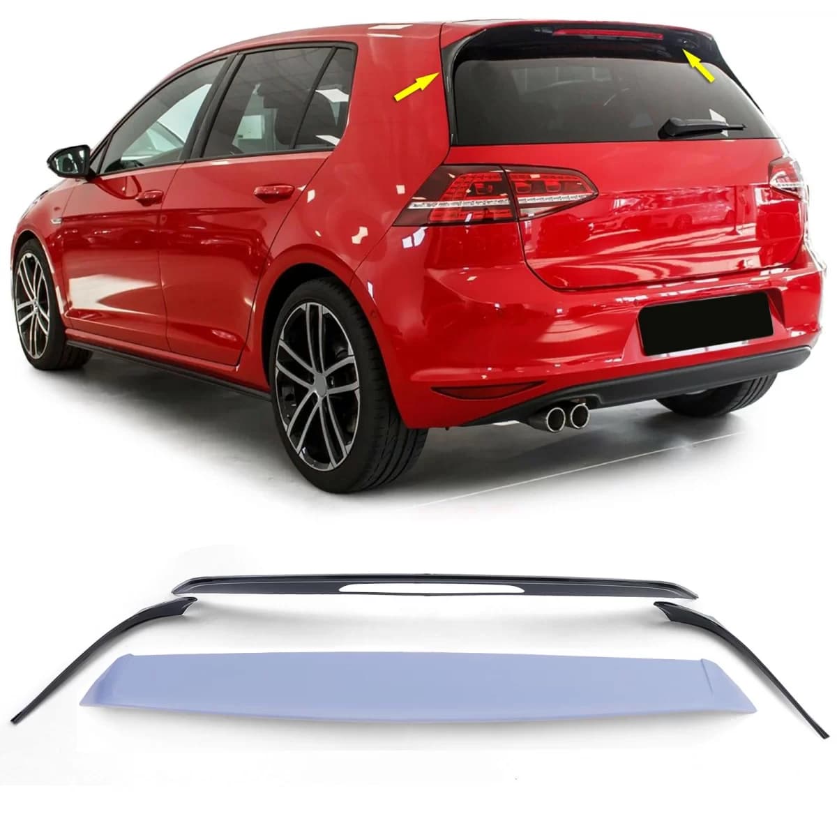 Sport roof spoiler rear spoiler black gloss for VW Golf 7 sedan 2012-2017