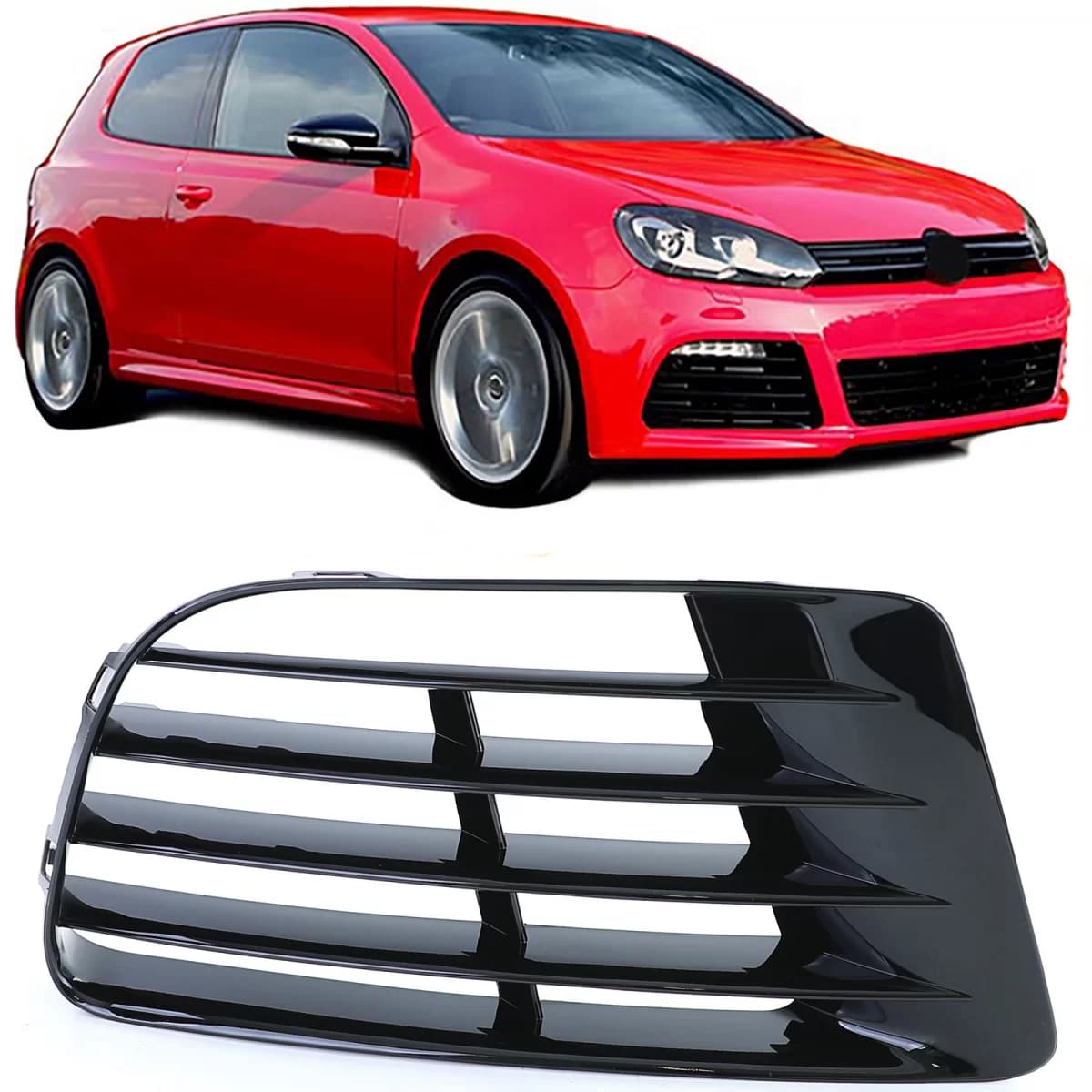 Ventilation grille cover black for R20 bumper right for VW Golf 6 5K1 09-13