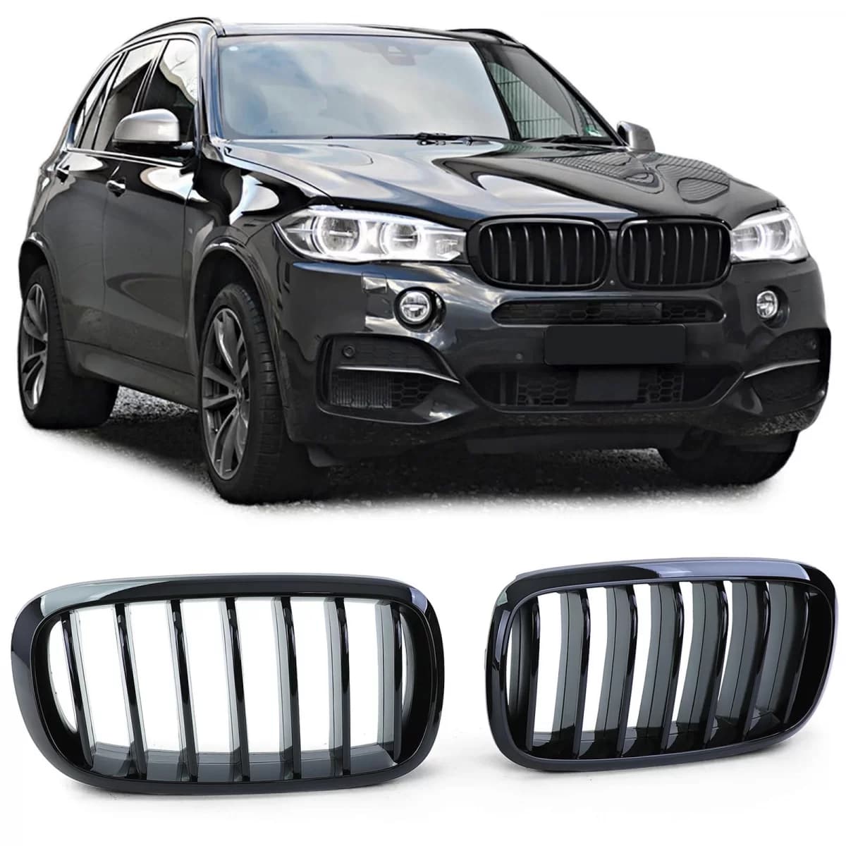 Sport front grille gloss black for BMW X5 F15 X6 F16 2013-2019