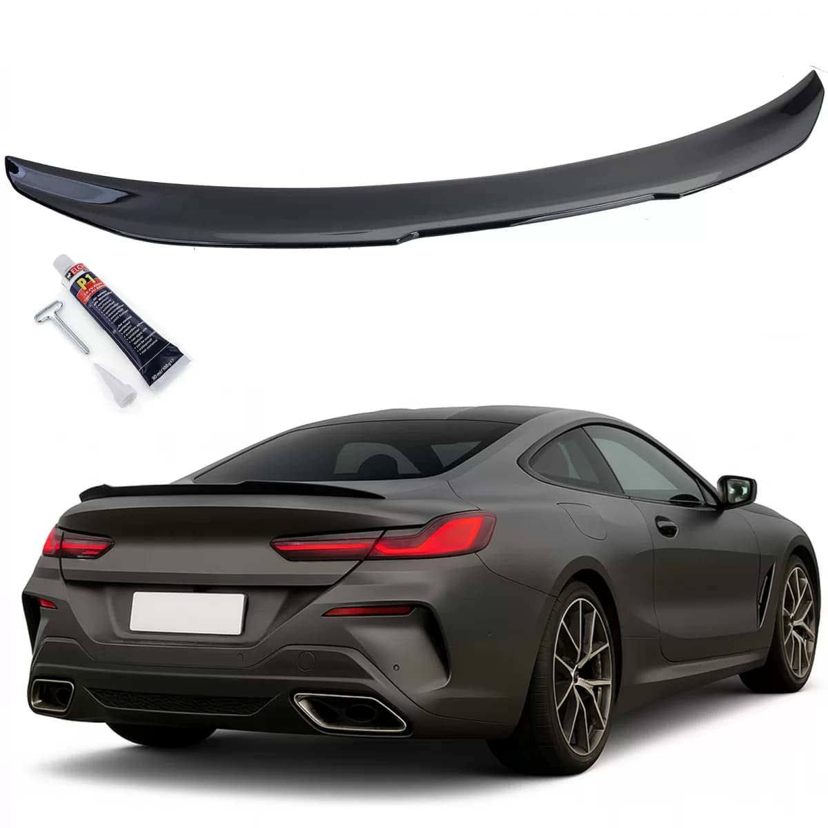 Performance rear spoiler lip suitable for 8 Series BMW G15 Coupe from 2018