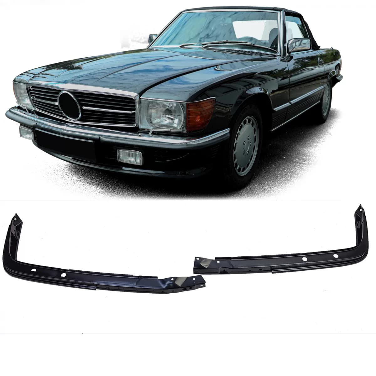 Front bumper carrier EU version 2-piece for Mercedes SL R107 71-89