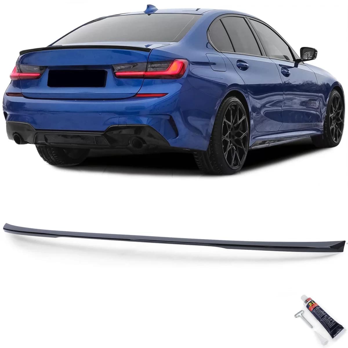 Rear spoiler lip Performance gloss black with ABE for 3 Series BMW G20 2019-2022