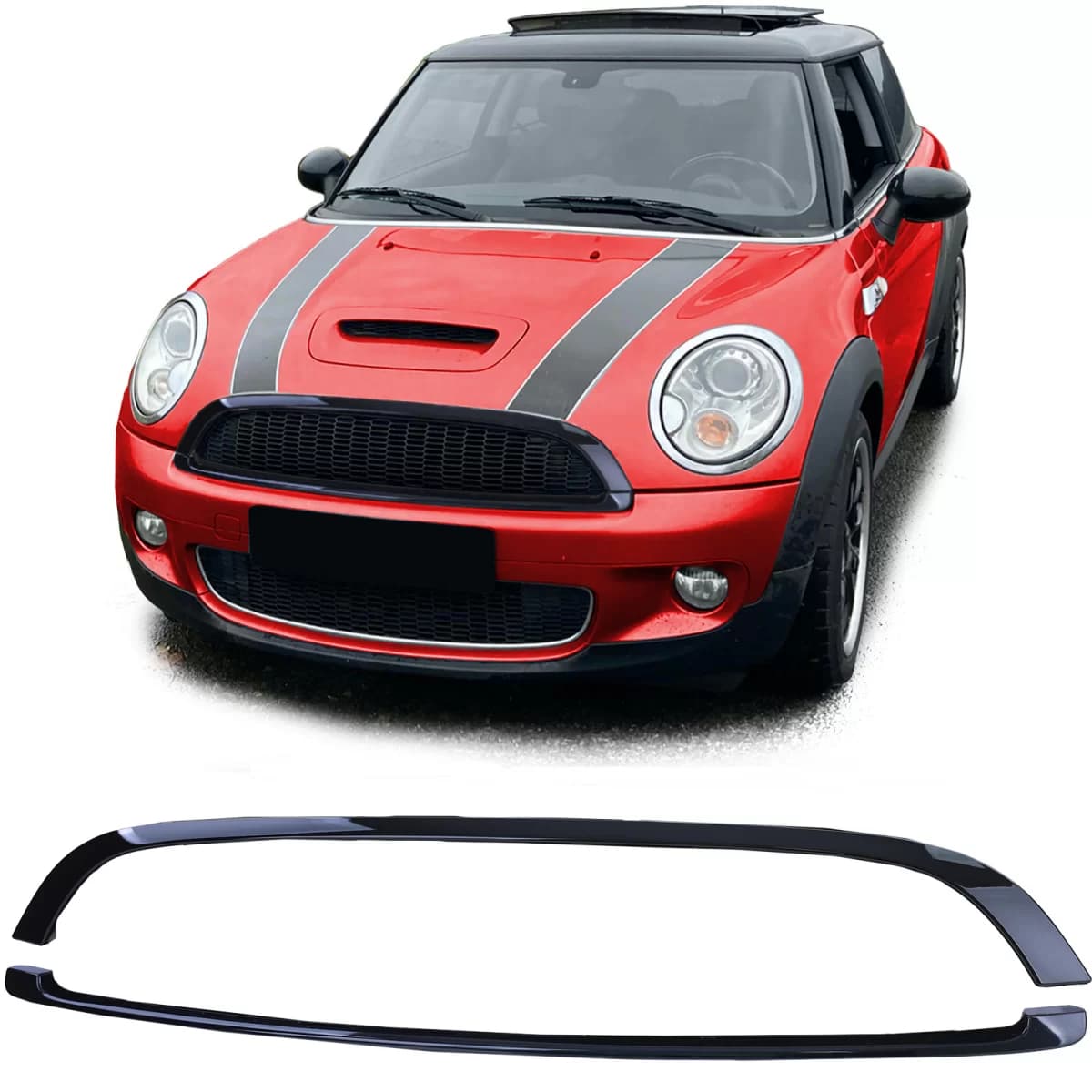 Radiator Grille Trim Gloss Black Set for Mini One Cooper JCW R56 R57 R58 R59