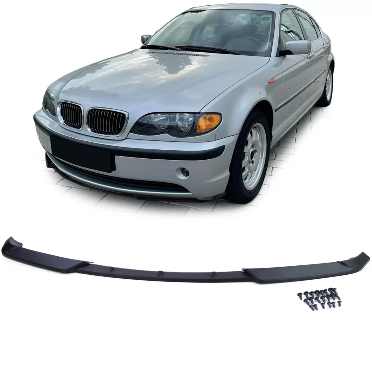 Front spoiler lip performance look for 3 Series BMW E46 sedan touring 2001-2005