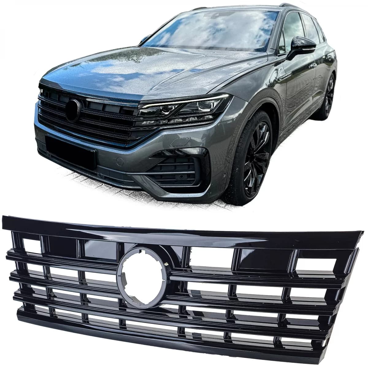 Radiator grille black gloss fits for VW Touareg III from 2018
