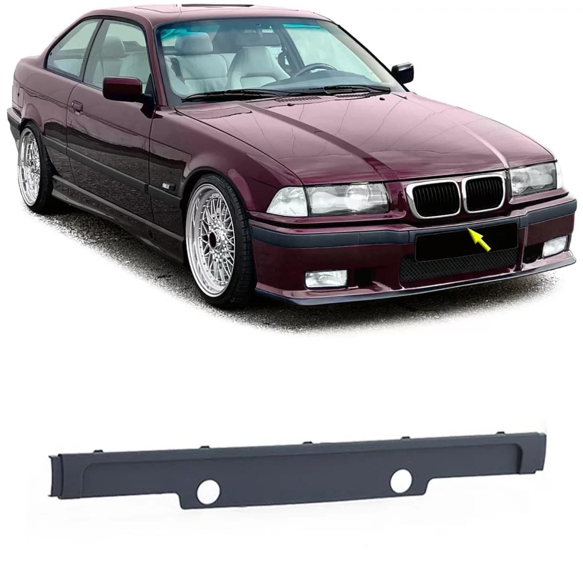 License plate holder for sport bumper fits BMW 3 Series E36 90-99