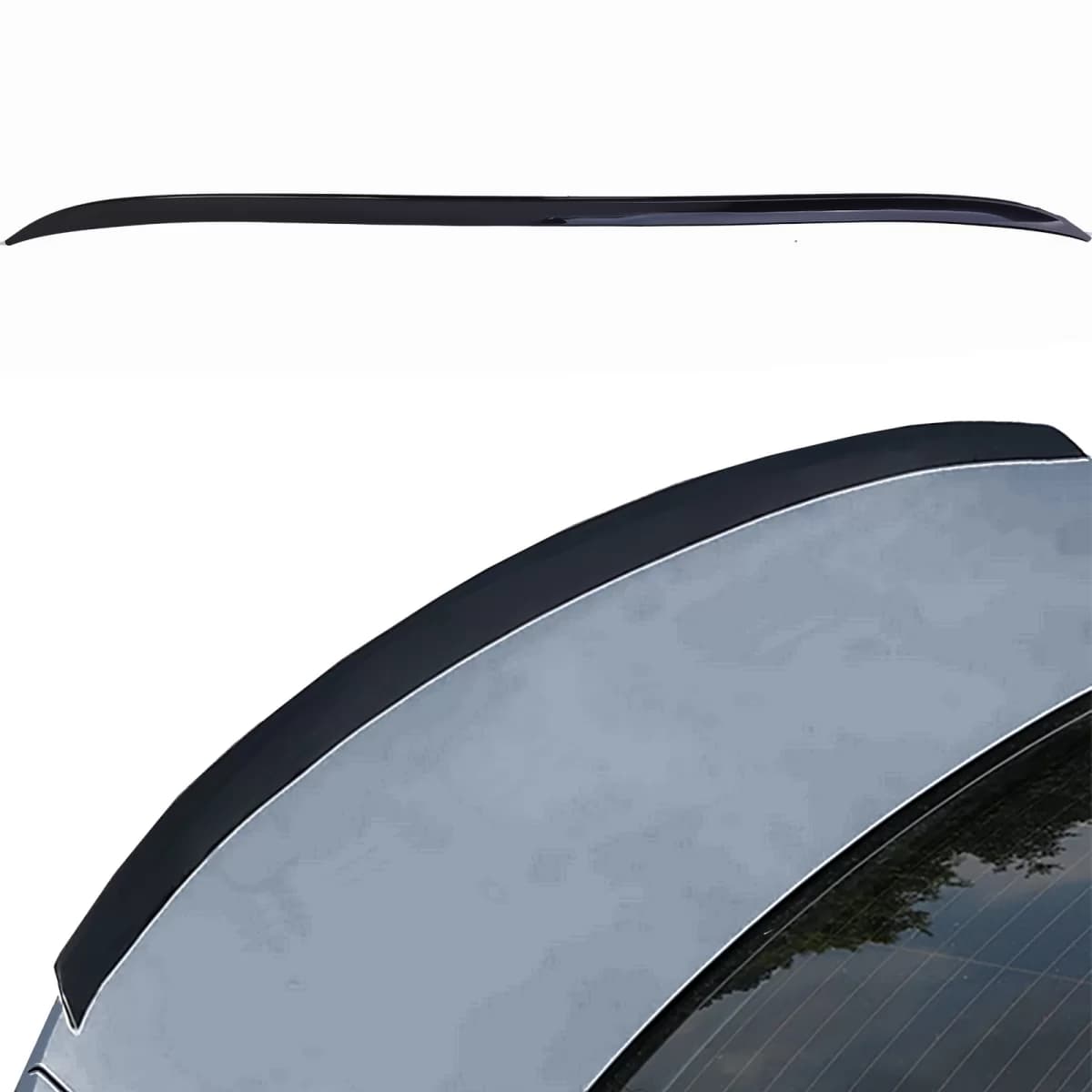 Flexible spoiler lip – universal front/rear – adhesive mounting black 120x4cm