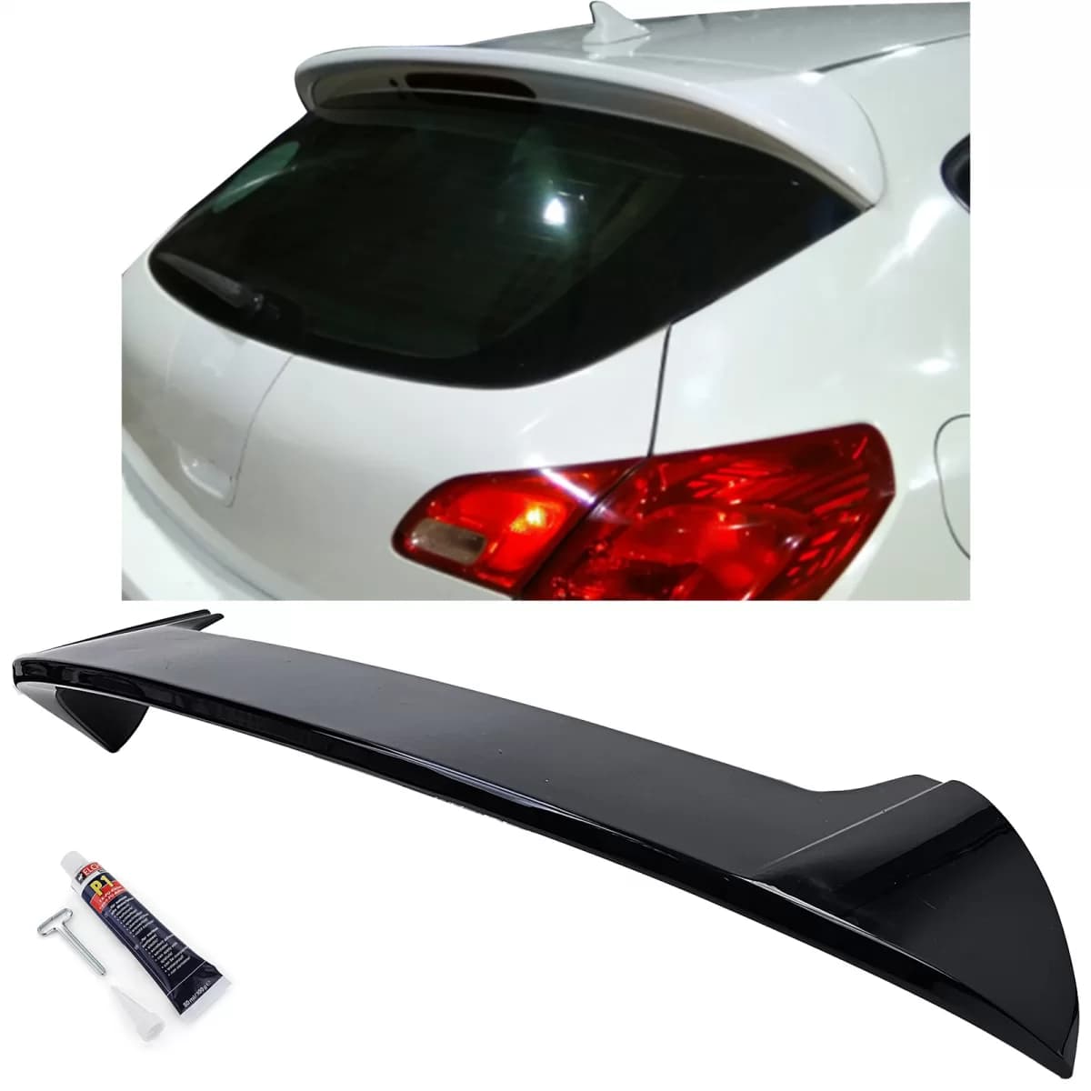 Roof rear spoiler performance black gloss for Opel Astra J hatchback 09-15