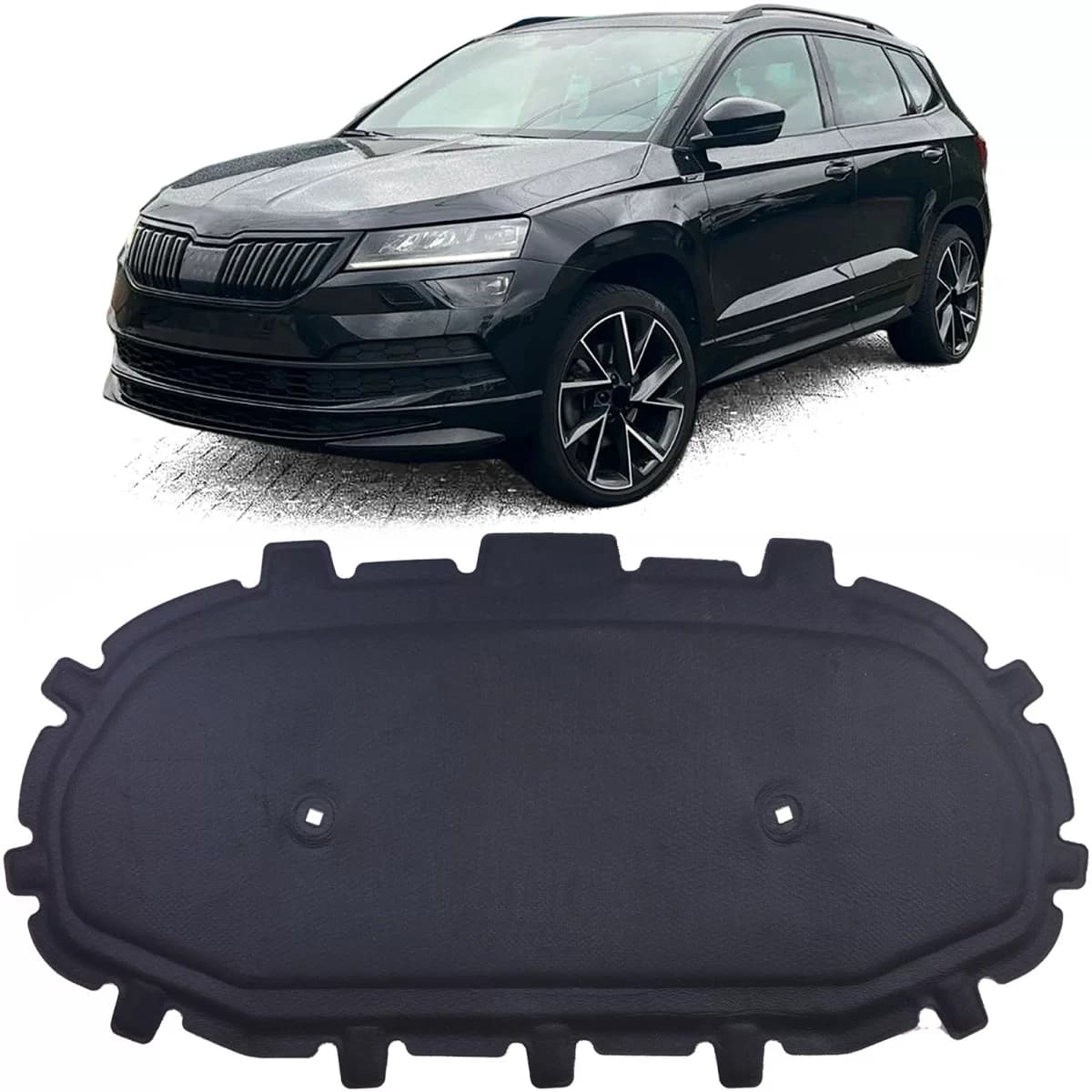 Bonnet insulation mat with aluminum tape for Skoda Karoq from 2017