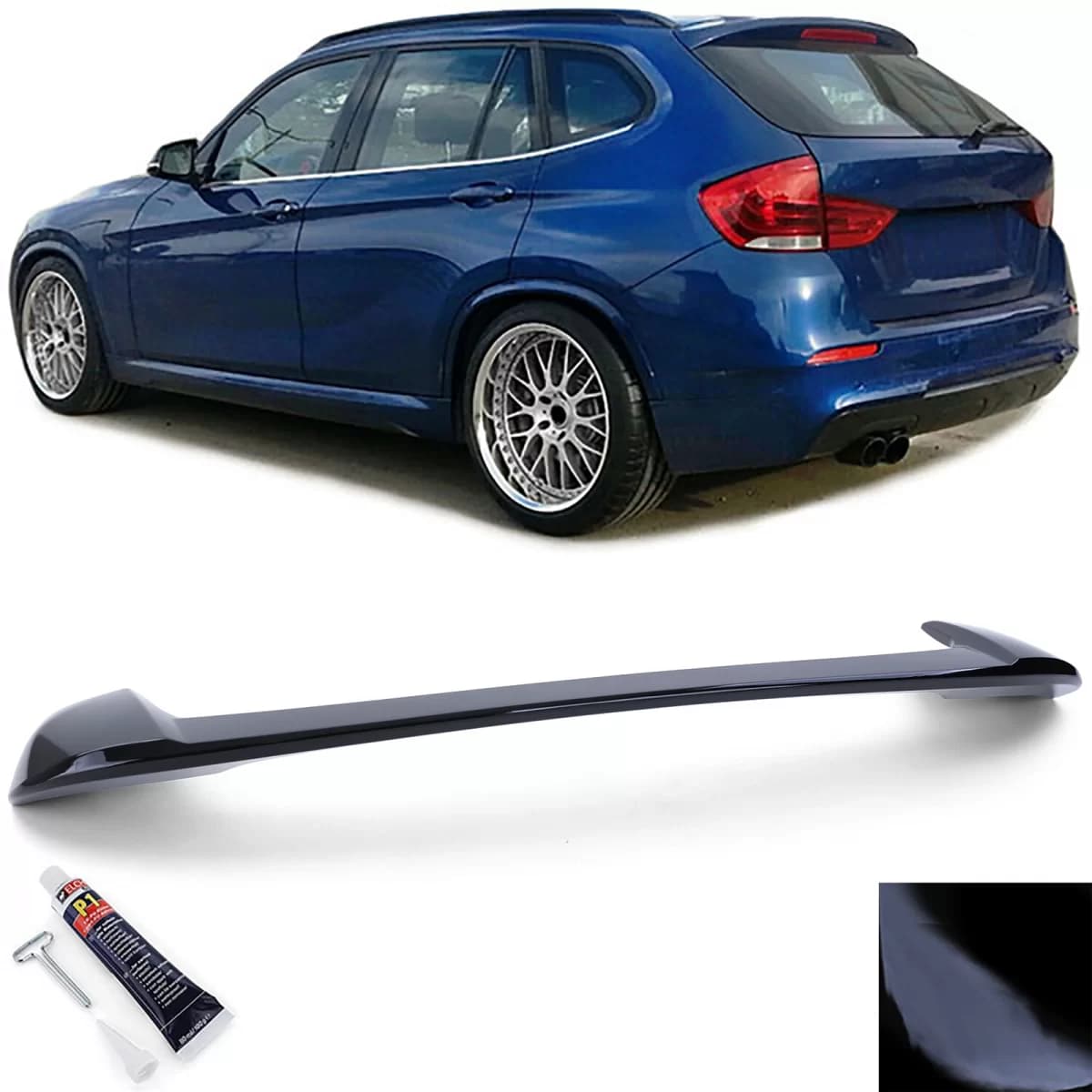 Sport rear spoiler lip Performance gloss black suitable for BMW X1 E84 09-15