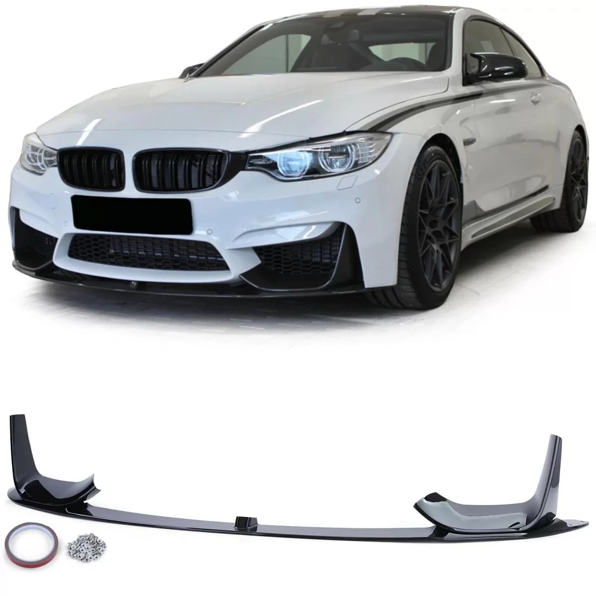 Front spoiler lip performance gloss black suitable for BMW M3 F80 M4 F82 F83