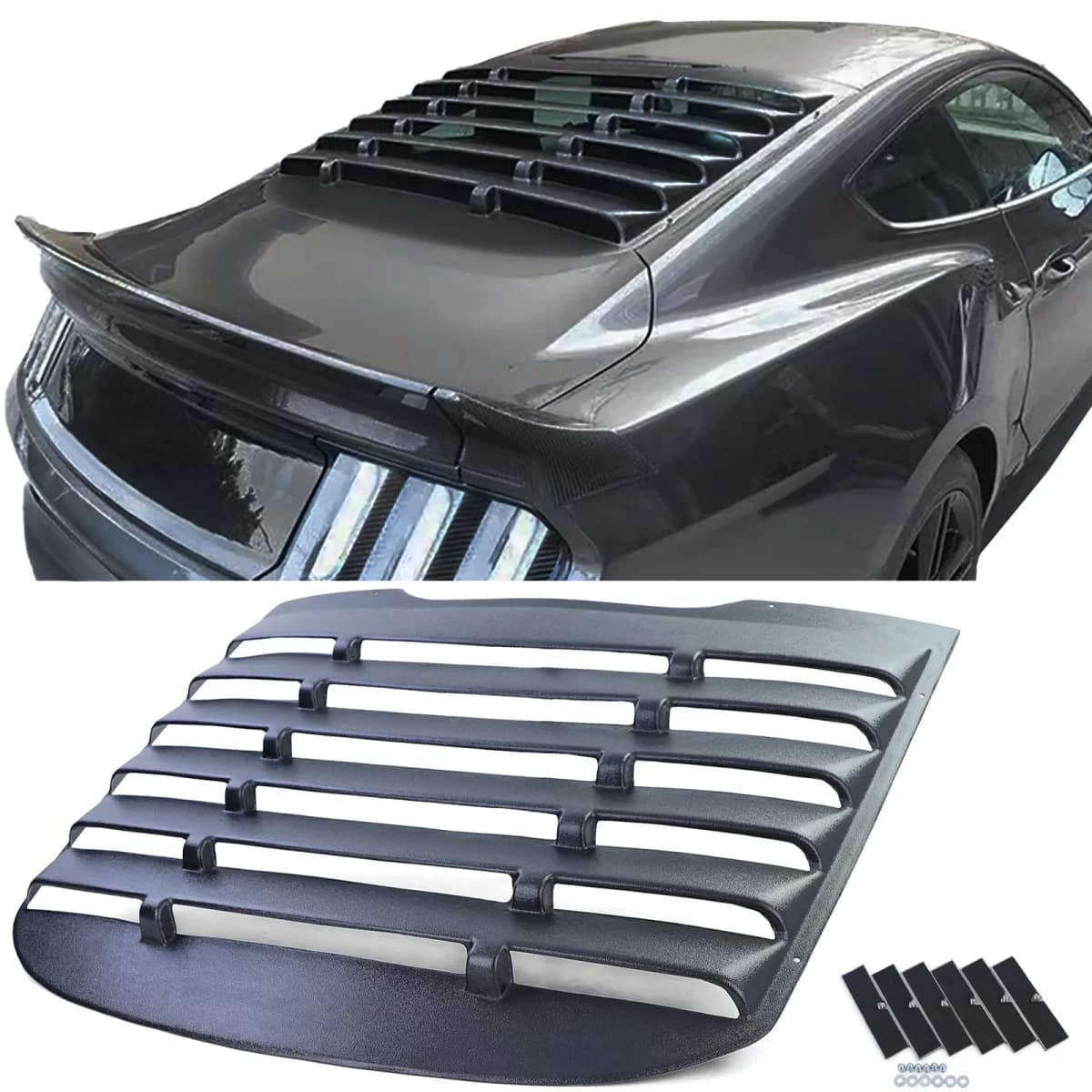 Rear window cover louver rear louvers for Ford Mustang Coupe 14-22