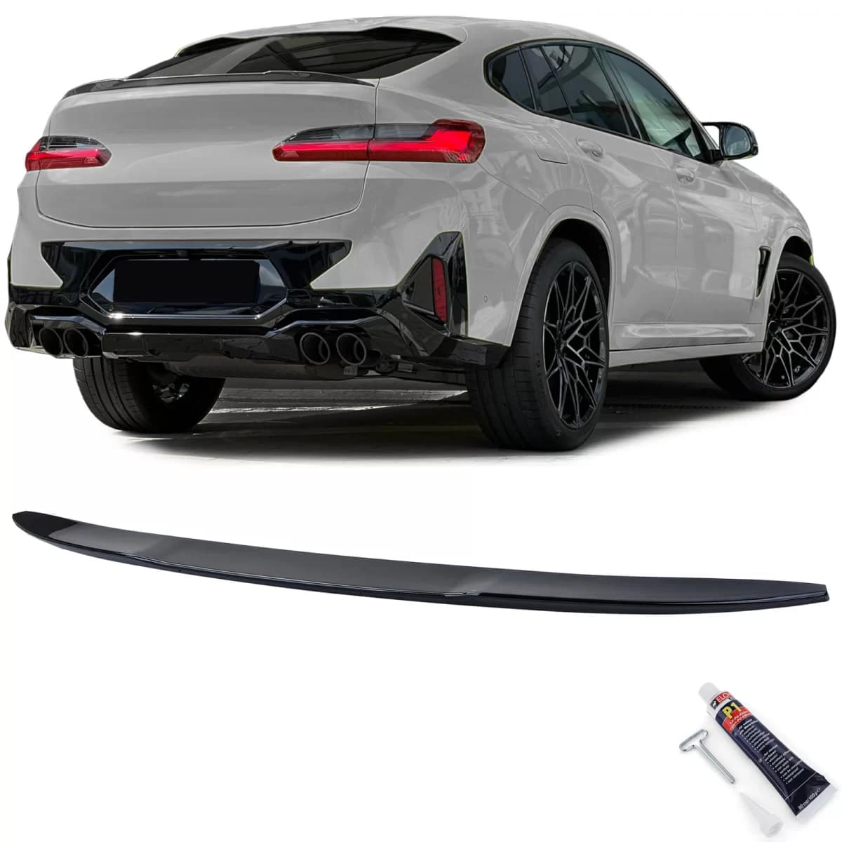 Sport rear spoiler lip performance gloss black suitable for BMW X4 G02 from 18