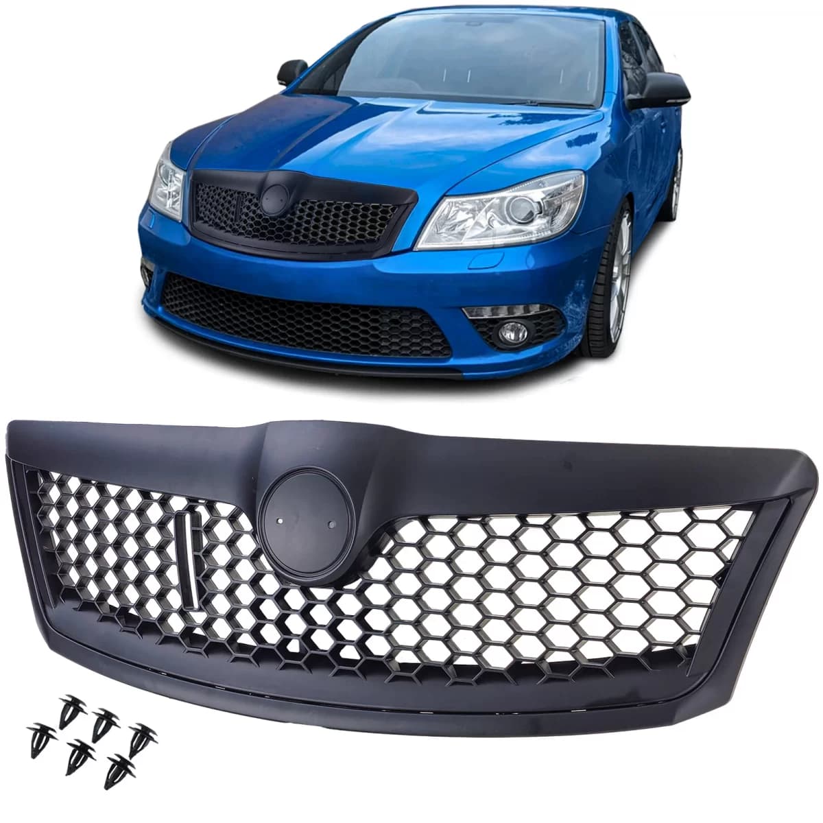 Sport RS grille black fits for Skoda Octavia 1Z Facelift 09-13