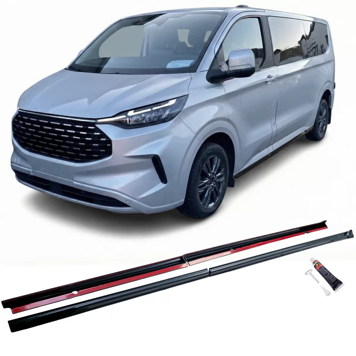 Side skirts for Ford Tourneo Transit Custom from 23 L2 long wheelbase