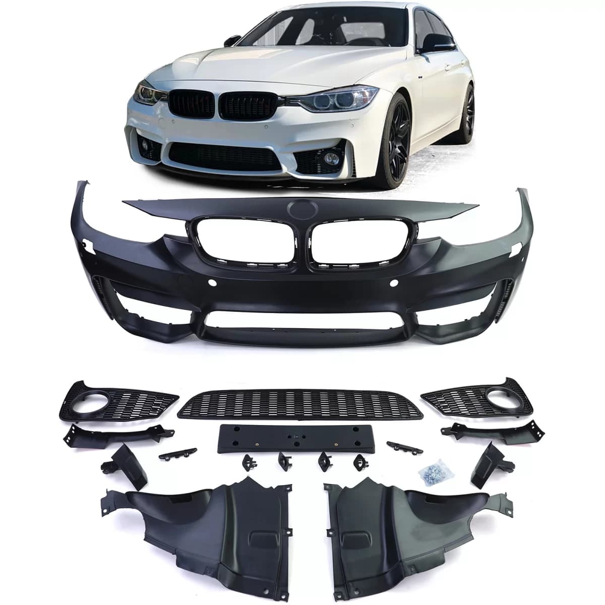 Sport bumper sport version with grille for 3 Series BMW F30 F31 F80 2011-2019