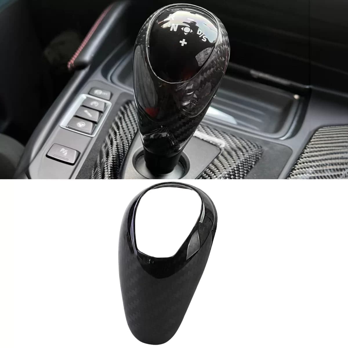Real carbon cover automatic gear knob suitable for 5 Series BMW M5 F10 2011-2017