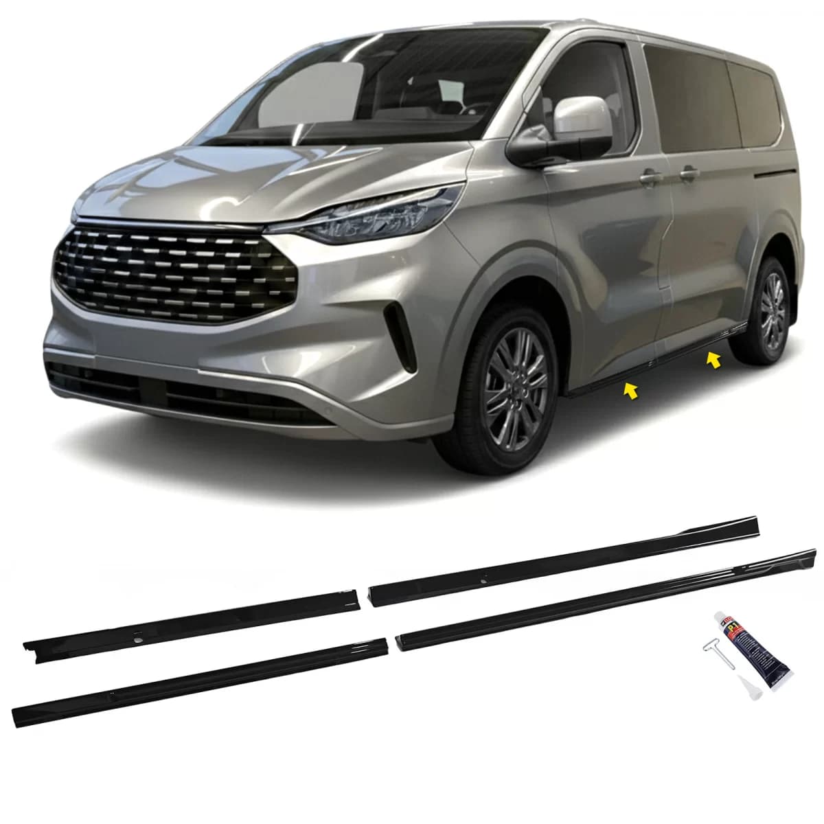 Side skirts for Ford Tourneo Transit Custom from 23 L1 short wheelbase