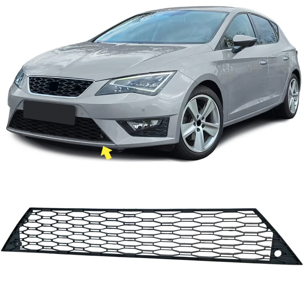 Grille upgrade radiator grille in bumper for Seat Leon 5F FR 2012-2016