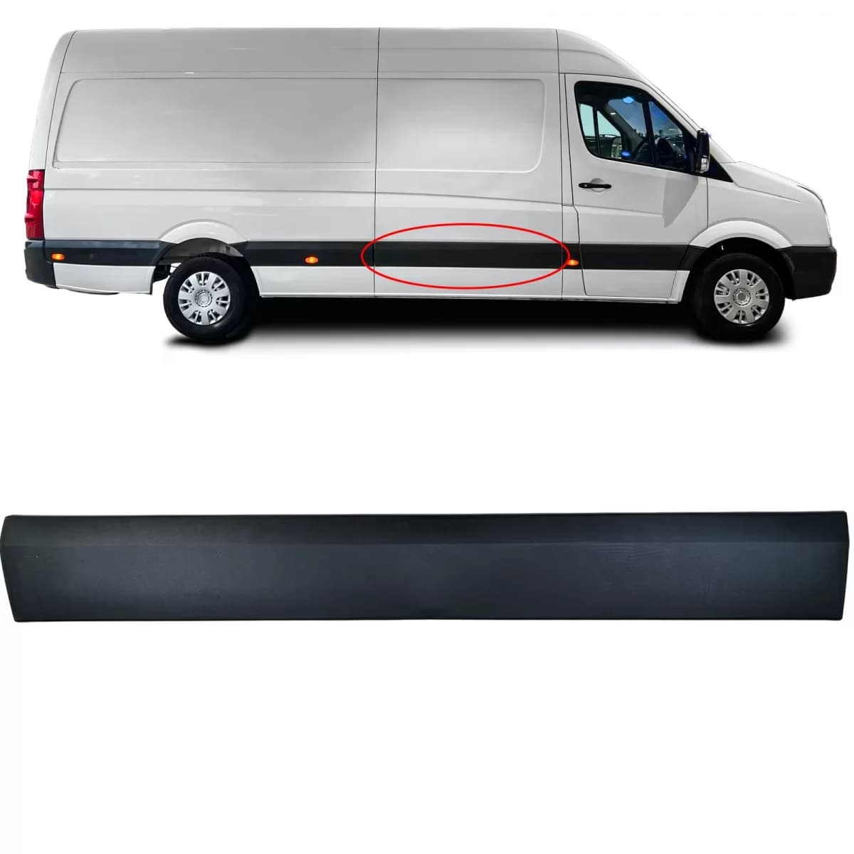 Trim strip sliding door right fits for VW Crafter 30-50 2E 2006-2016 L2 L3 L4