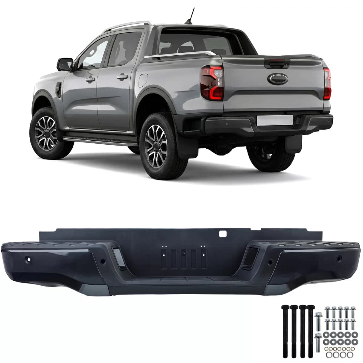 Rear bumper with carrier for Ford Ranger IV T9 from 2023 Wildtrak