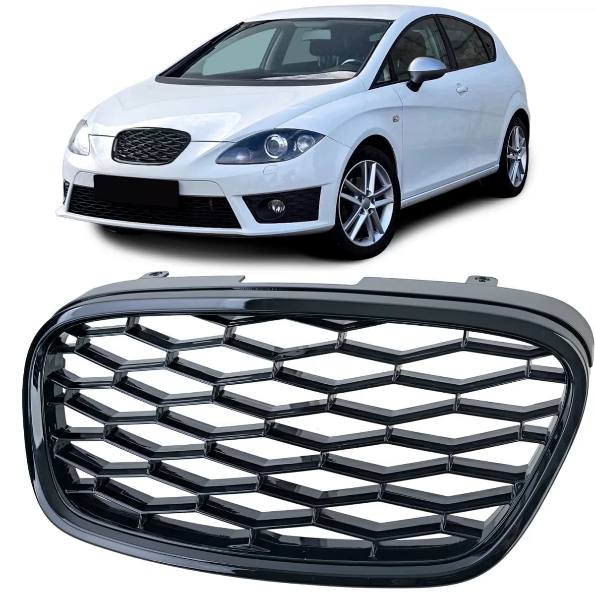 Sport honeycomb grille for Seat Leon 1P including Cupra facelift 2009-2012