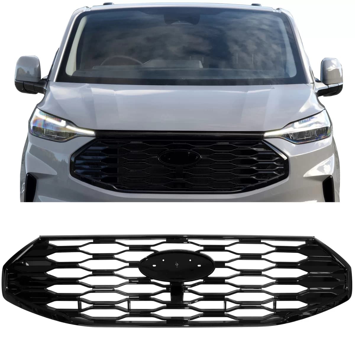 Sport grille black gloss suitable for Ford Tourneo Transit Custom from 2023