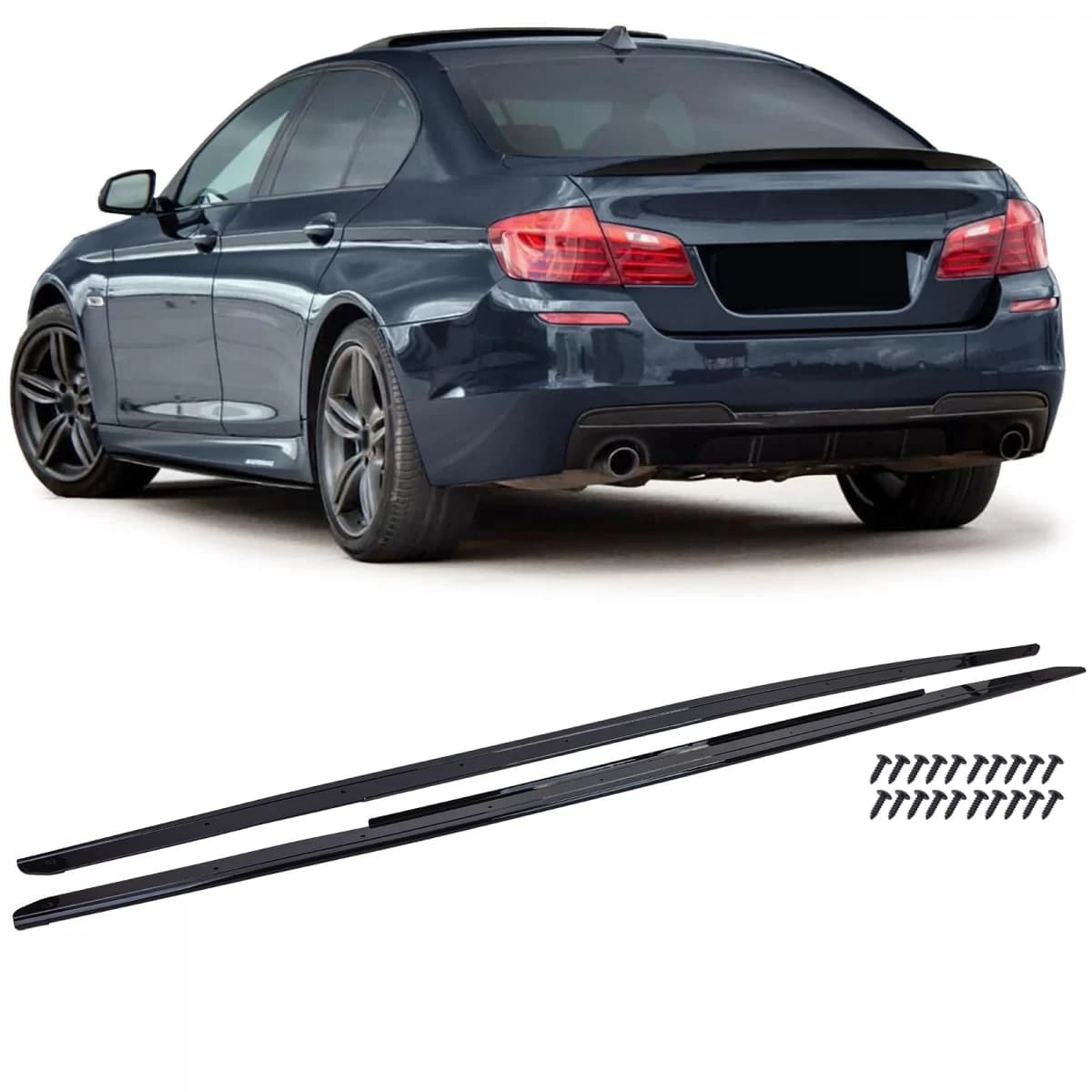 Side Skirt Extensions Gloss Black suitable for 5 Series BMW F10 F11 2010-2017