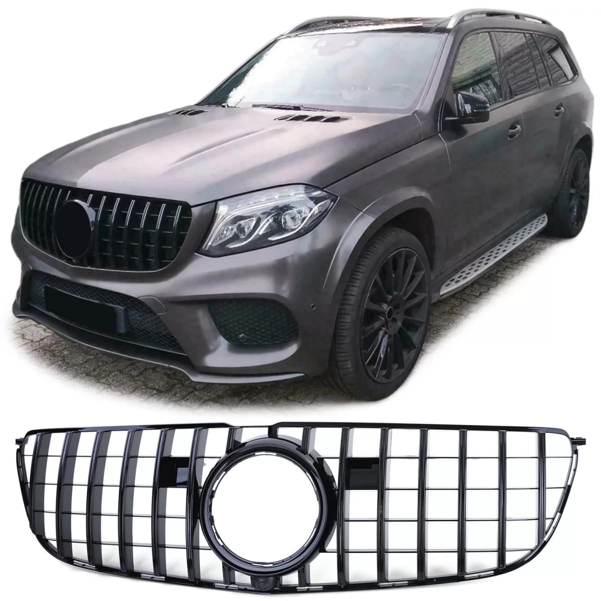 Sport grille black gloss suitable for Mercedes GLS X166 2015-2019