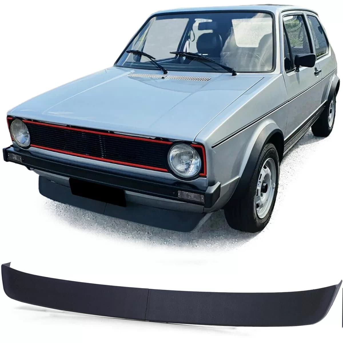 Front spoiler GTI lip wide suitable for VW Golf 1 74-83 + Cabrio Jetta Caddy 1