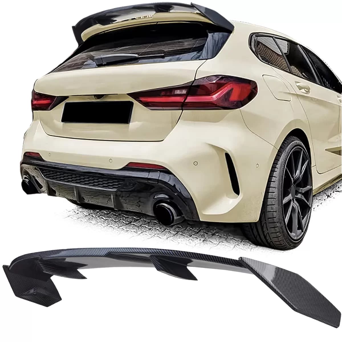Performance roof rear spoiler carbon look suitable for 1 Series BMW F40 from 2019
