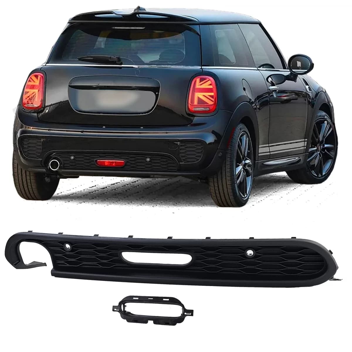 Rear diffuser insert for JCW bumper for Mini Cooper One D F55 F56 F57 14-20