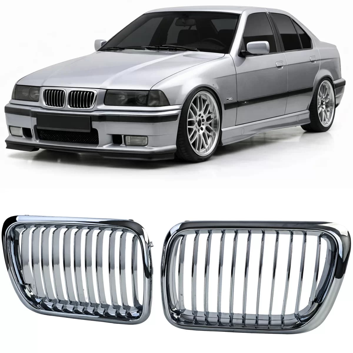 Sport front grille chrome fits for 3 Series BMW E36 Facelift 1996-2000
