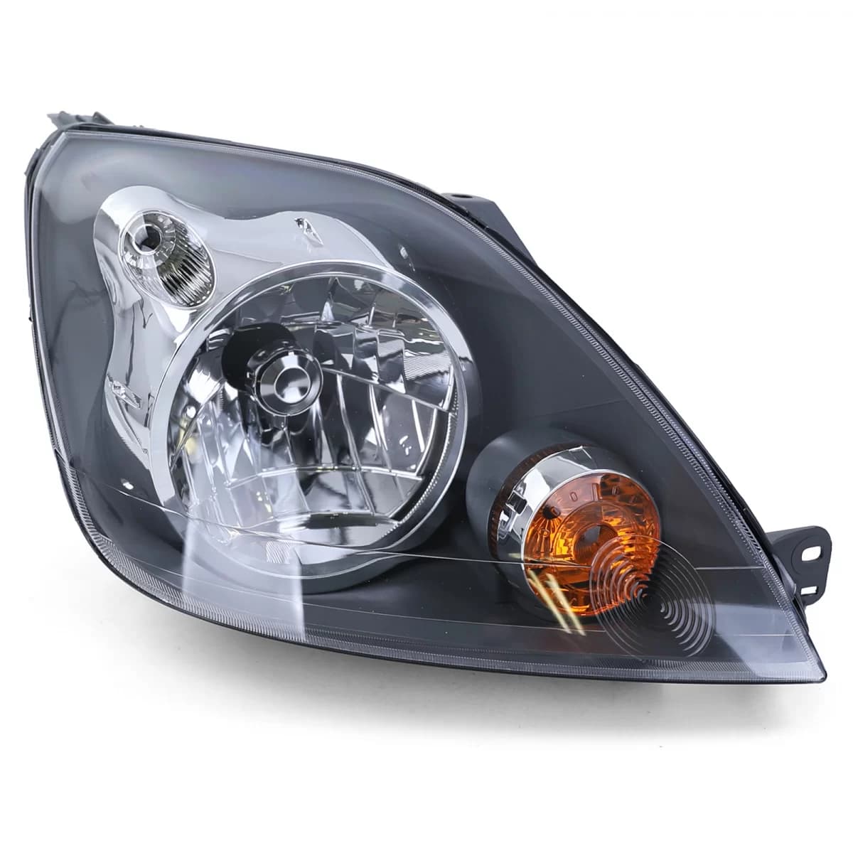 Headlight H4 Black with Motor Right for Ford Fiesta JH JD 05-07