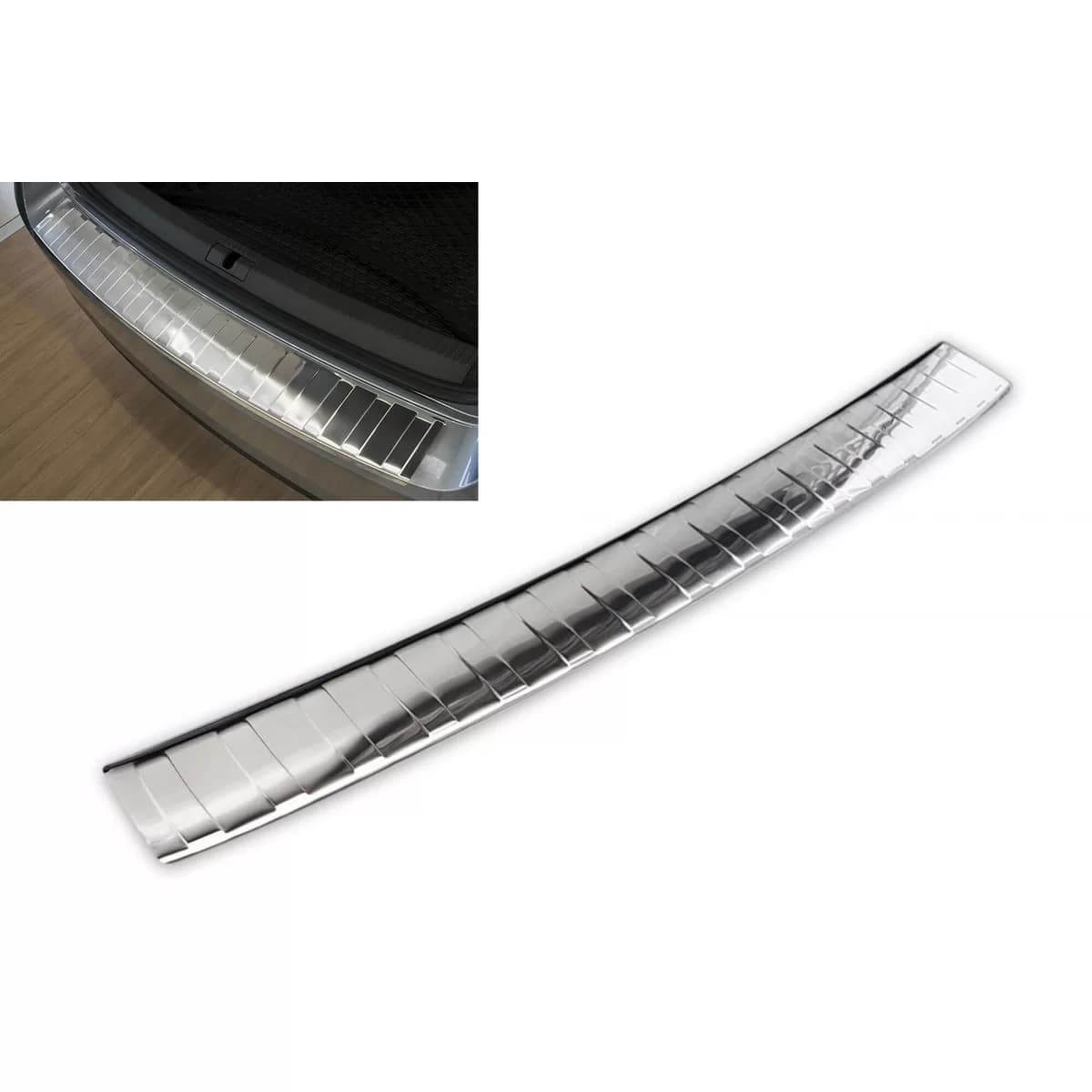 Avisa rear bumper protector suitable for Skoda Superb Liftback 2015-2019, after 2019, chrome