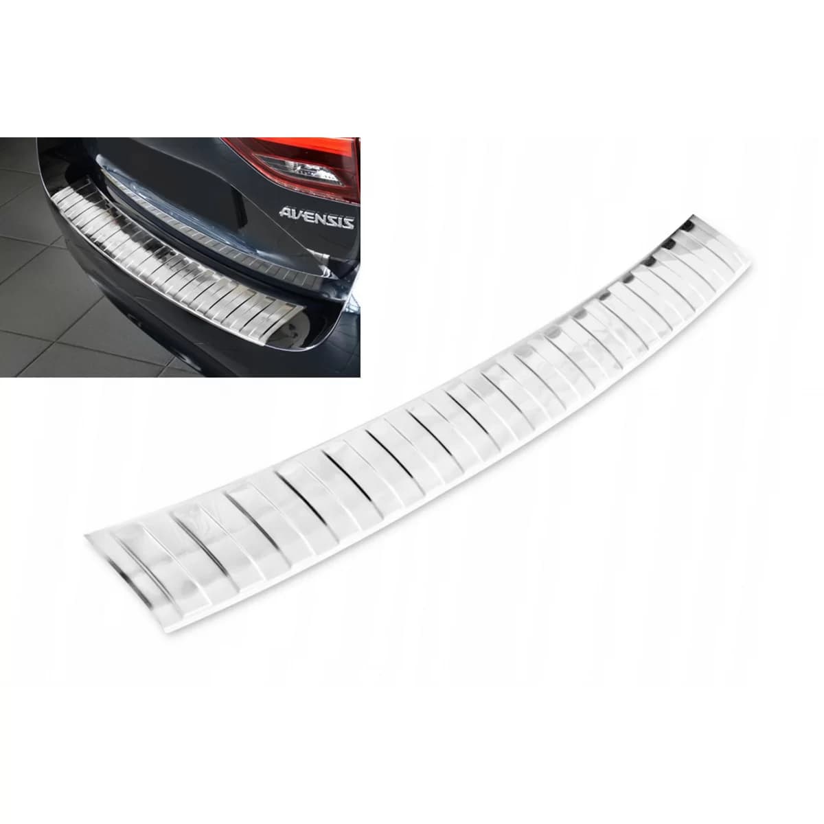 Avisa rear bumper protector suitable for Toyota Avensis estate 2015-2018, chrome