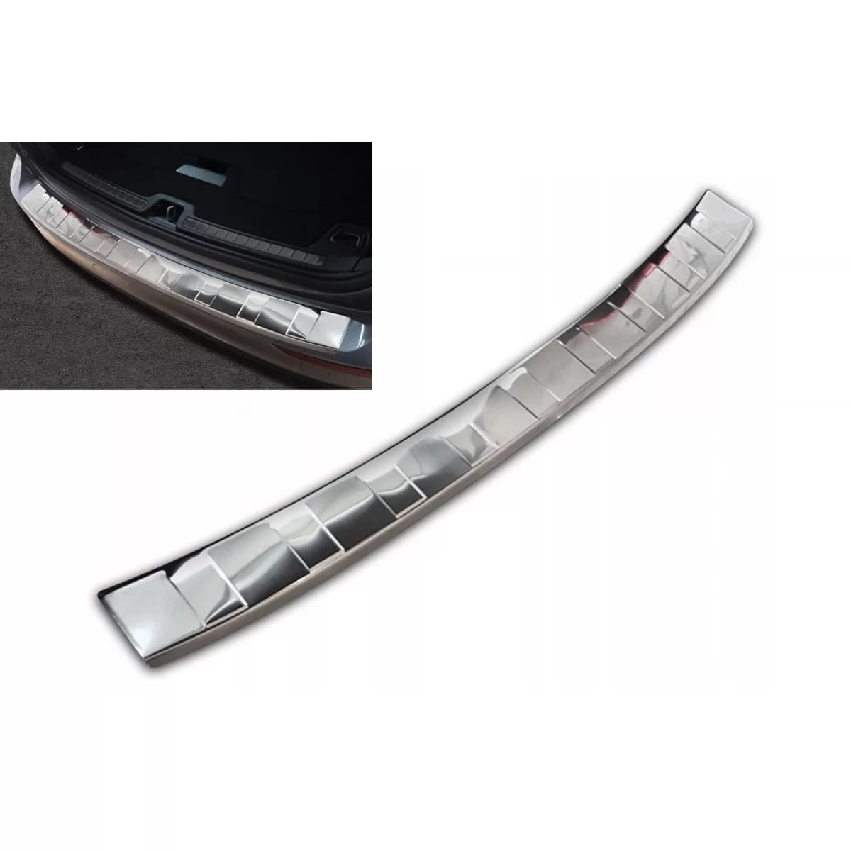 Avisa rear bumper protector suitable for Volvo V60 estate after 2018, chrome