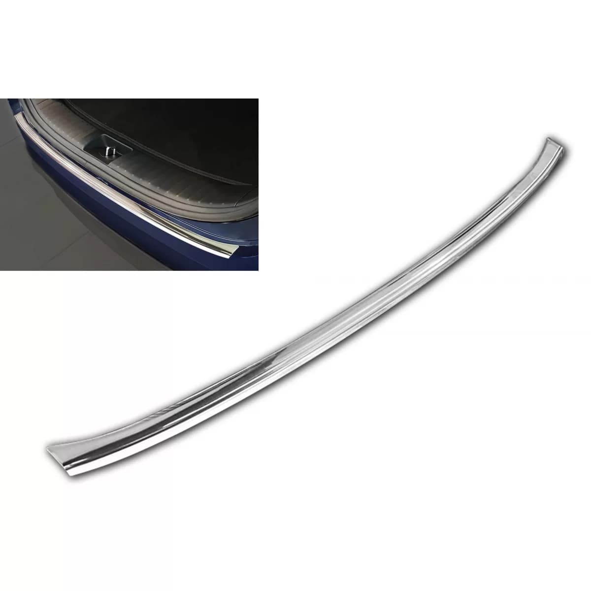Avisa rear bumper protector suitable for Hyundai Santa Fe 2018-2020, chrome