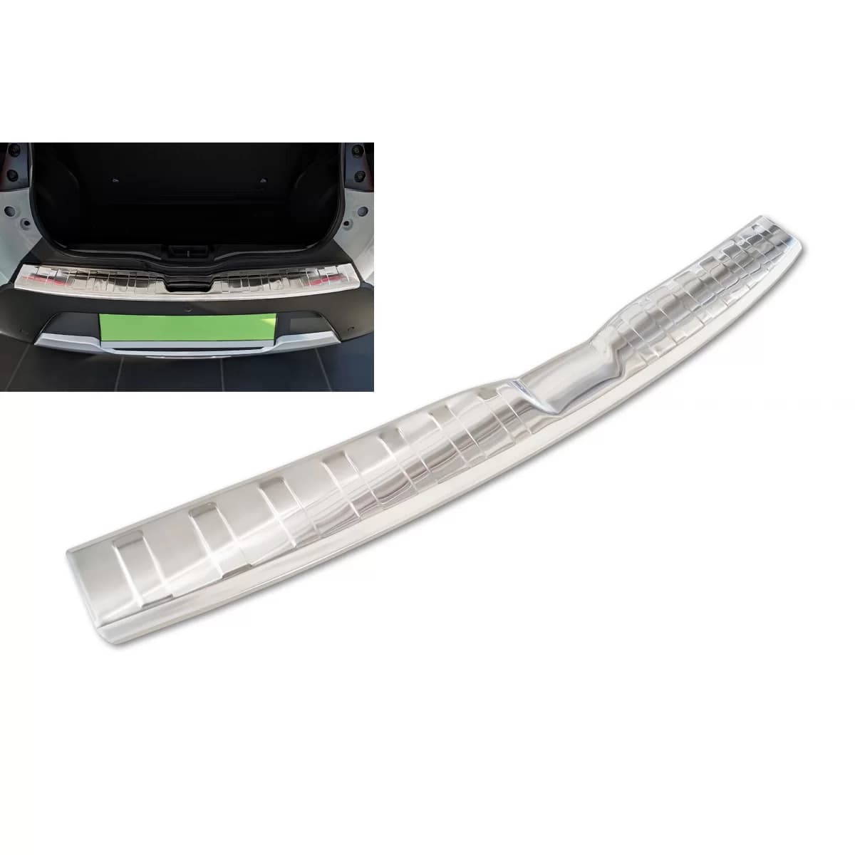 Avisa rear bumper protector suitable for Dacia Spring hatchback after 2021 with 5 doors, chrome