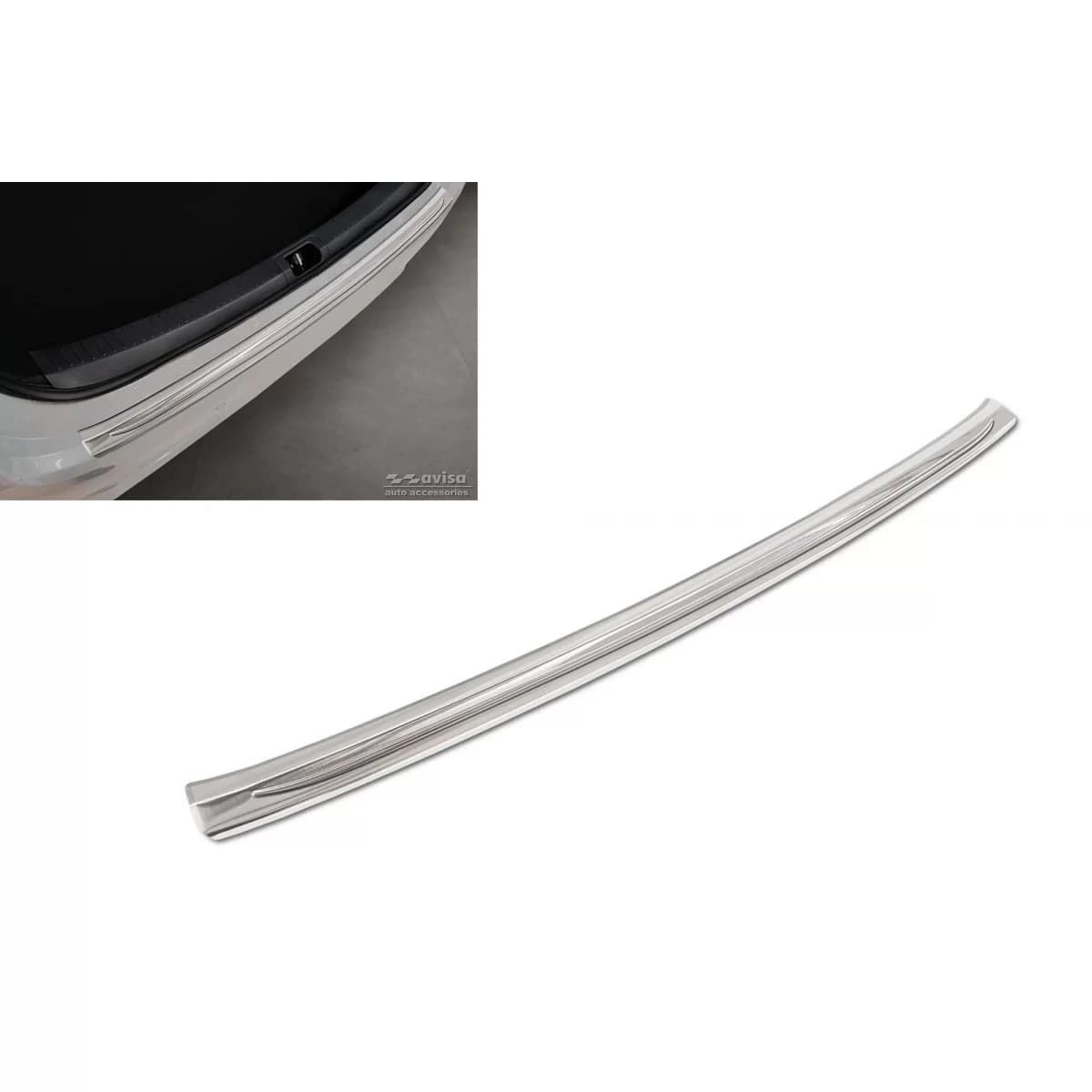 Avisa rear bumper protector suitable for Toyota Corolla sedan after 2018, Corolla GR Sport sedan after 2019, chrome