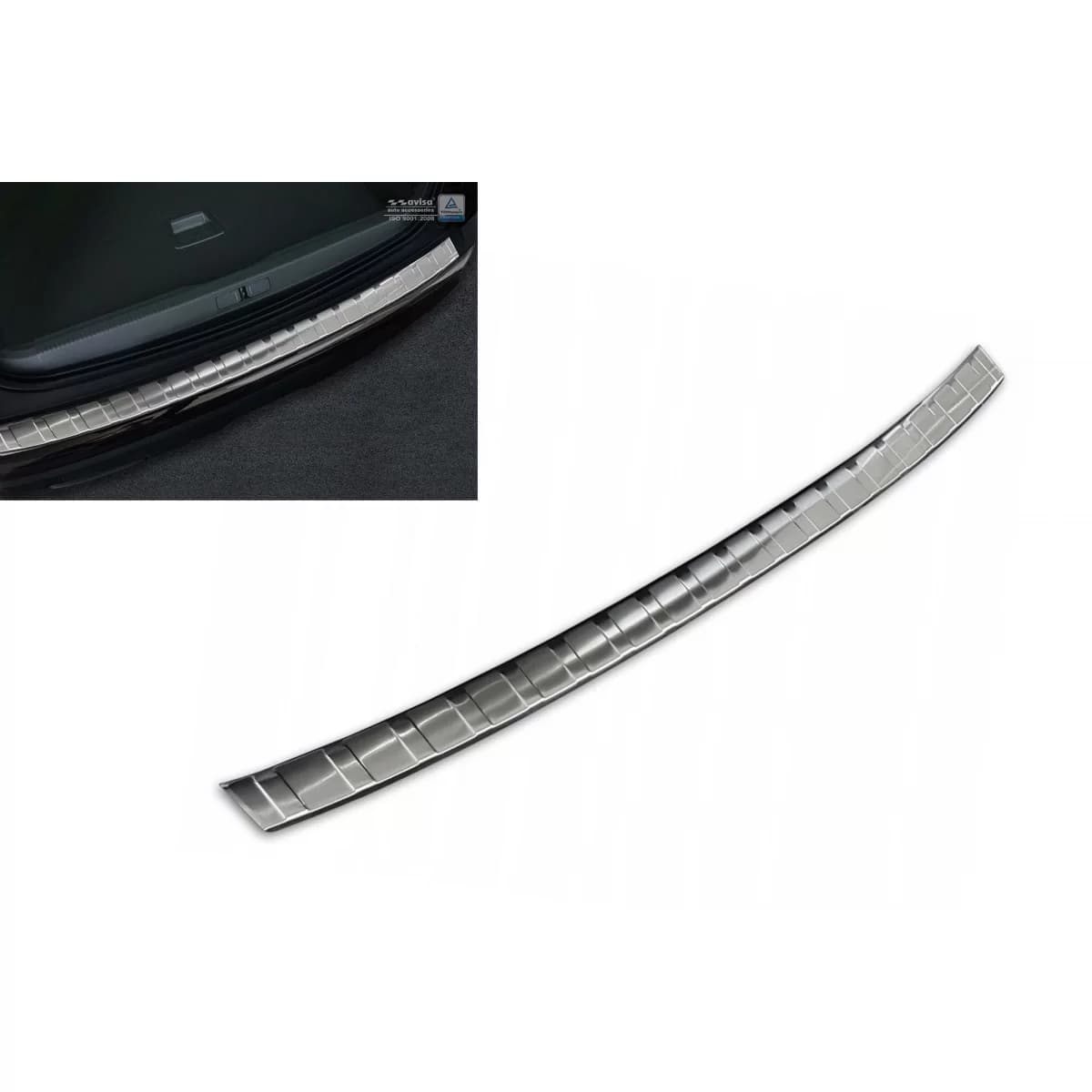 Avisa rear bumper protector suitable for Peugeot 3008 after 2016, chrome