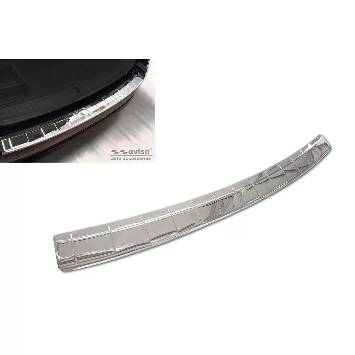 Avisa rear bumper protector suitable for Skoda Octavia Combi after 2019, Octavia RS after 2020, chrome