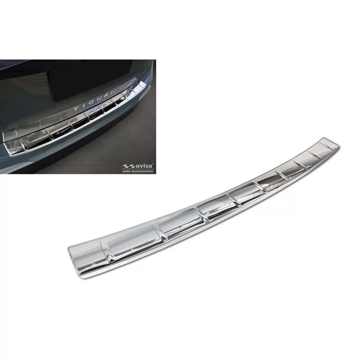 Avisa rear bumper protector suitable for Volkswagen Tiguan after 2024, chrome