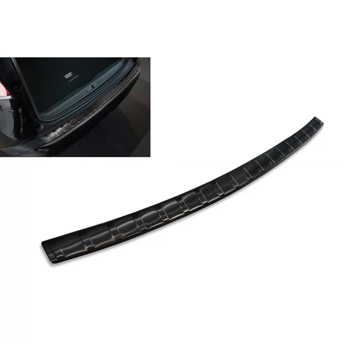 Avisa rear bumper protector suitable for Peugeot 3008 after 2016, black lacquer
