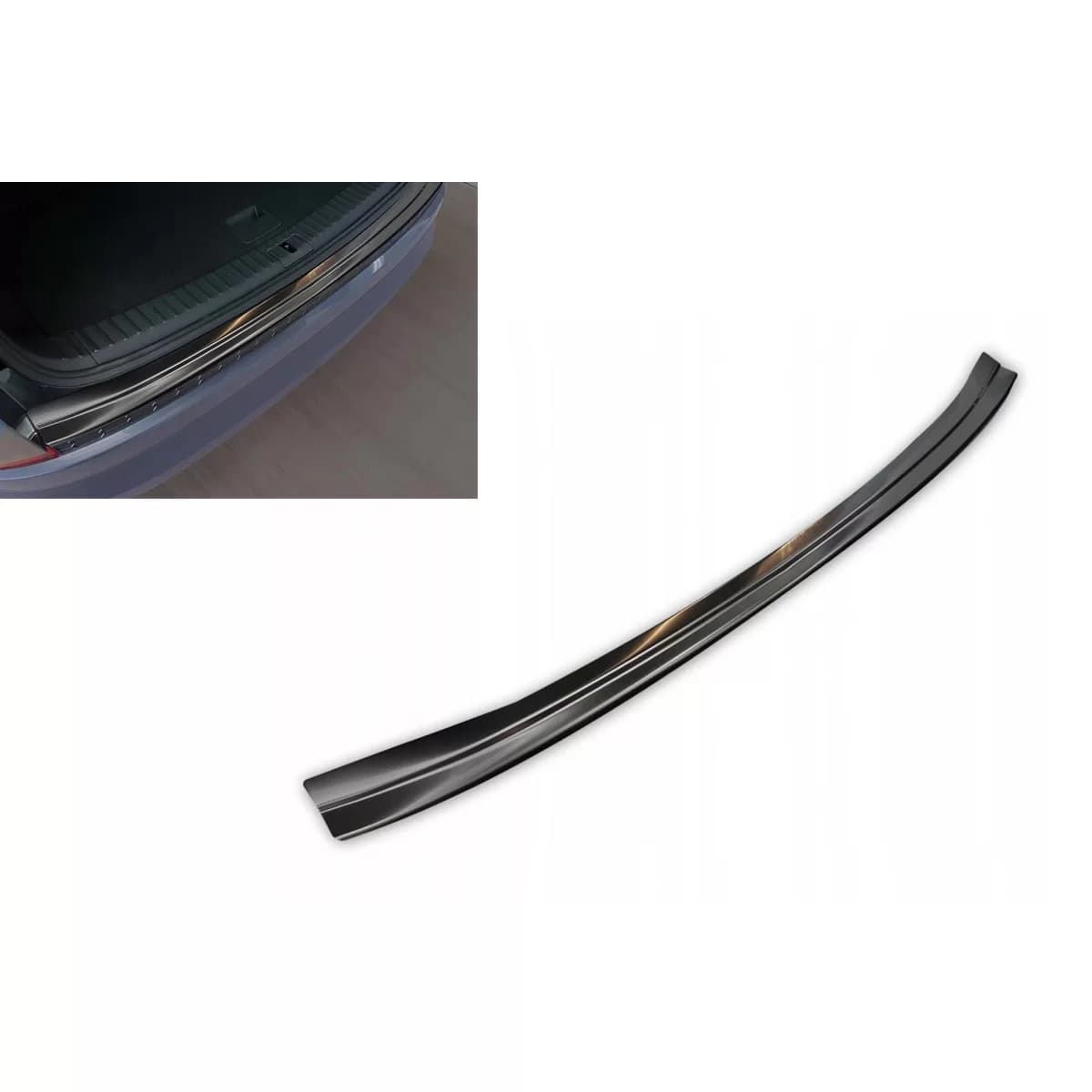 Avisa rear bumper protector suitable for Skoda Kodiaq, Scout 2016-2021, after 2021, RS 2019-2021, after 2021, black lacquer
