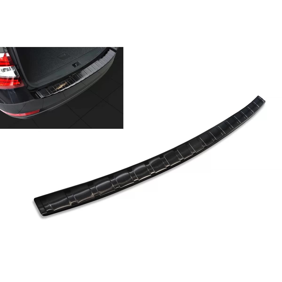 Avisa rear bumper protector suitable for Skoda Octavia Combi 2016-2019, black lacquer